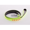Dog nylon lead - Fluo Black  - yellow & pink - Size XS - Width 10 mm - Lenght  100 cm