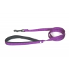Dog nylon lead - mauve - 2,5 x 120 cm comfort handle
