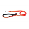 Dog nylon lead - orange - 2,5 x 120 cm comfort handle