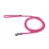 Dog lead - rounded nylon - Snap hook fast - pink - 2 m