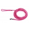 Dog lead - rounded nylon - Snap hook fast - pink - 5 m