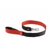 Dog nylon lead - red & black - L - 4 x 100 cm
