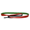 Laisse pour chien rouge vert - pattes originales - larg 25mm L 120cm