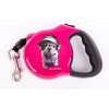 Laisse rétractable pour chien Téo Groovy - Taille S - Longueur 3m - Pour chien jusqu'à 13kg