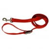 Dog nylon strap lead - Red - 2 x 20-125cm