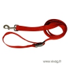 Dog nylon strap lead - Red - 2,5 x 20-125cm