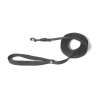 Longe noire cordeau nylon pour chien - Longueur 300cm - largeur 2cm