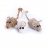 Lot de jouets pour chat - Souris en vrac coton, fibre de coco & Sisal