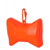 Picks up dirt - bag dispenser - Bow orange - large bow