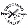 Sticker Grooming Salon 45cm - en Anglais - black