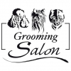 Sticker Grooming Salon 50x40cm - in English - black