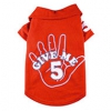 Dog T-shirt Give me 5 - red - size XL - Chest 51-53 cm back 33-35 cm