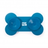 Tapis de léchage "os" silicone pour chien - bleu 1