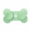 Tapis de léchage "os" silicone pour chien - vert 1