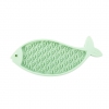 Tapis de léchage "poisson" silicone pour chat - vert