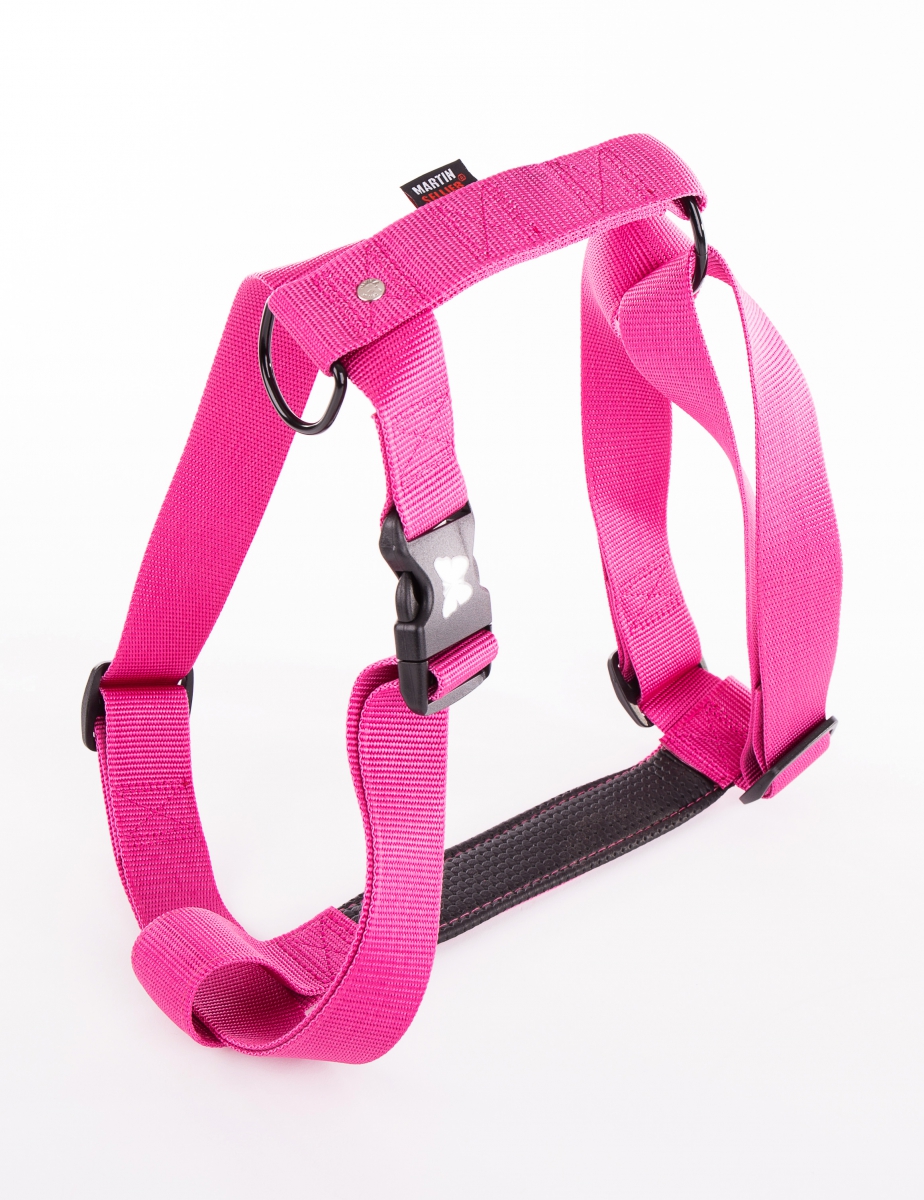 Harnais nylon réglable 20/50-70 noir/rouge - Mr.Bricolage