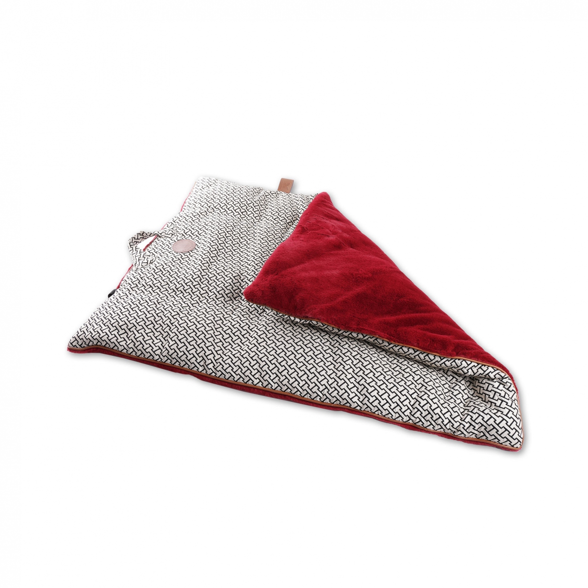 Tote Bag CLVII Avenue Montaigne - Sac En Coton Rouge Et Noir - Grand Format