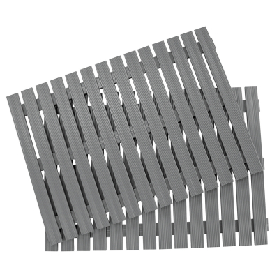 Grating and plate for security furniture - grey