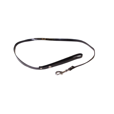 Leather leash - Patent leather - <100cm - 1.2cm - black