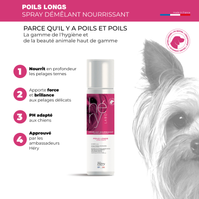 Spray démêlant nourrissant poils longs - Héry Labo - 400ml