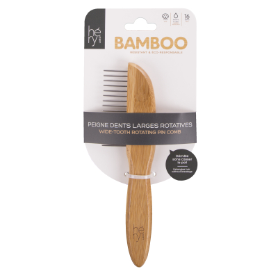 Rotating wide-tooth comb - Bamboo