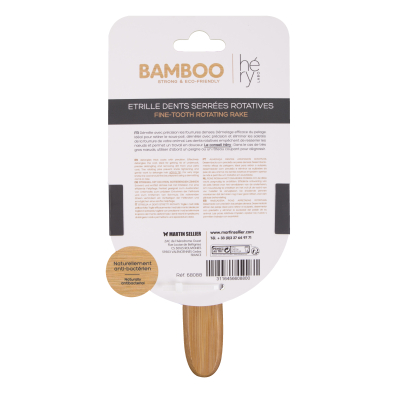 Rotary fine-toothed curry comb - Bamboo