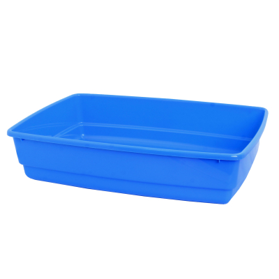 Bac à litière sans rebord en plastique - 22L - multicolore