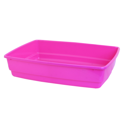 Bac à litière sans rebord en plastique - 22L - multicolore
