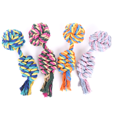 Balle avec corde - Classique - 25cm - multicolore