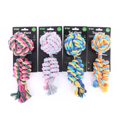 Balle avec corde - Classique - 25cm - multicolore