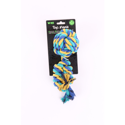 Balle avec corde - Classique - 25cm - multicolore