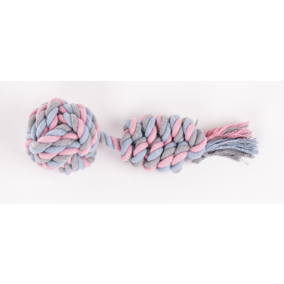 Balle avec corde - Classique - 25cm - multicolore