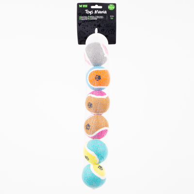 Balle de tennis - 6.5cm - multicolore