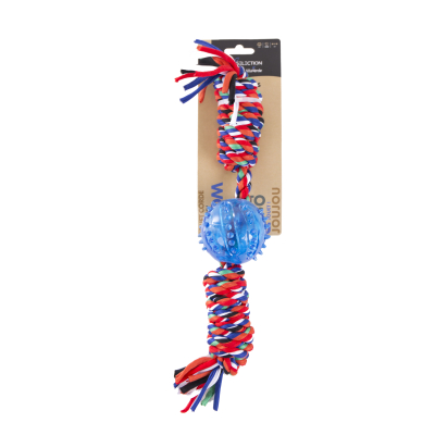 Jouet corde avec balle pour chiot - Puppy - 25cm - multicolore
