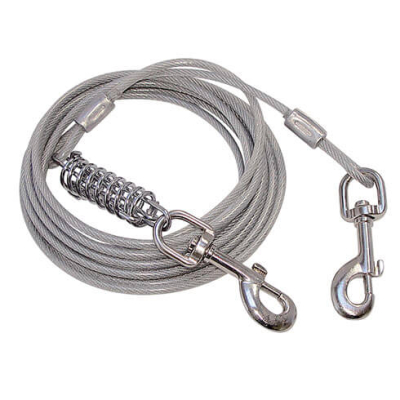 Câble d'attache en métal avec ressort - 4.5m - rouge