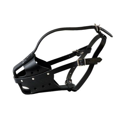 Leather muzzle - Rottweiler - black