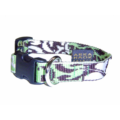 Nylon collar - Jasmine bamboo - <72cm - 4.5cm - green