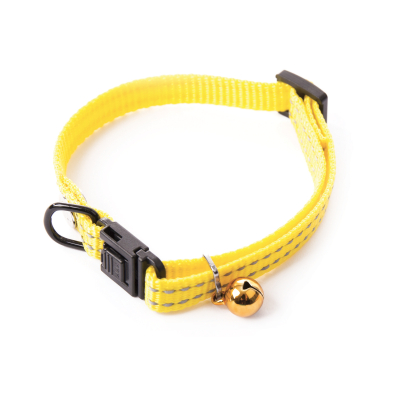 Collier pour chien nylon pois rouge -  1 x 17 à 27 cm 