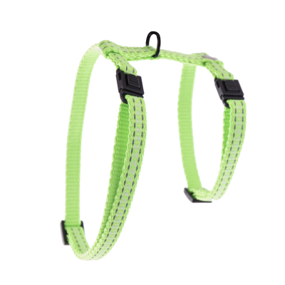Collier chat nylon jaune motifs pattes argentées 
