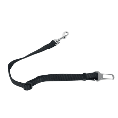 Laisse avec boucle pour ceinture de sécurité - 45/70cm - noir