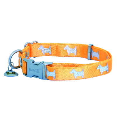 Collier en nylon - Happy angel - 45/55cm - 2cm - orange fluo