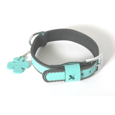 Collier en cuir - Bowxy - 35/60cm - bleu