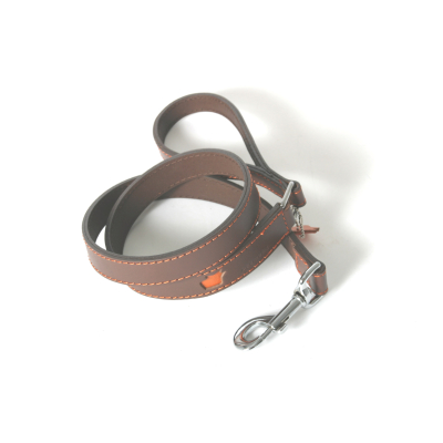 Laisse en cuir - Happy dog - 1m10 - 2.5cm - marron