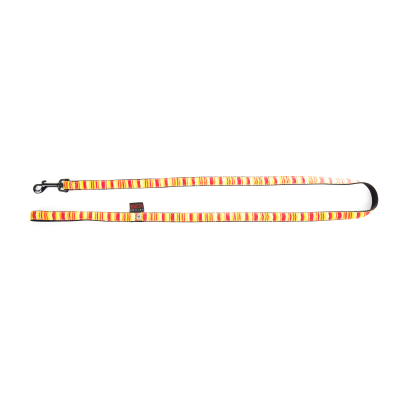 Laisse en nylon - Beach rayé - 1m20 - 1.6cm - orange