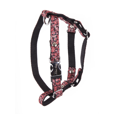 Harnais en nylon - Fleurs grenadine - 15-35 - Rouge