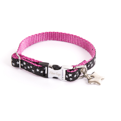 Collier en nylon - Etoiles - XS - Noir