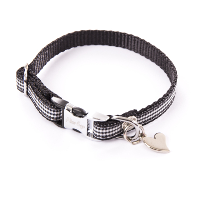 Collier en nylon pour chat - Vichy - XS - noir