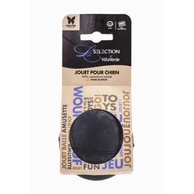 Durable rubber ball - Rubb'n'Black - XL - 9cm - black