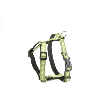 Harnais en nylon - Salamandre - 35/45cm - 1.5cm - vert