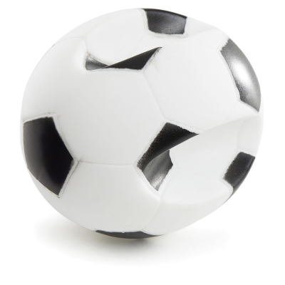 Vinyl football with handle - 10.5cm - white